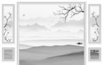 极简山水最新框画 TiF分层