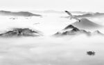 水墨高档灰色山水 Tif分层