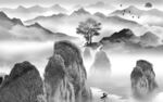 新上架高档灰色山水 Tif分层