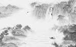 中国风意境简约山水 TIf分层