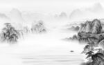 中式 灰色背景山水 TIf分层