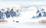无框画新款人气山水 TIf分层