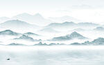 中国风高端简约山水 Tif分层