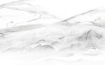 山水高端背景墙画 Tif分层