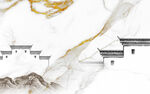 现代 山水鱼肚白画 TIf合层
