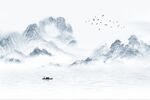 简约山水背景墙