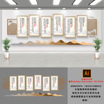 中式企业励志标语文化墙