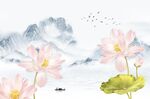 荷花背景墙