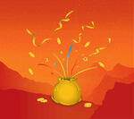 矢量促销氛围福袋