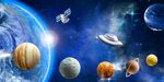 宇宙银河太空飞船3D背景