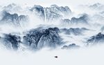 最新中式现代山水 tif分层