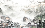 国画 客厅新山水画 Tif分层