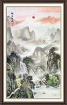 竖幅山水画