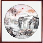 高山流水山水风景国画山水
