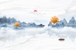 山水背景墙