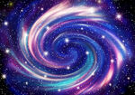 彩色旋涡星系