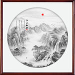  水墨山水画图 