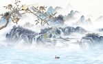 新中式高清山水画 TIf分层