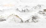 背景墙客厅中式山水 Tif分层