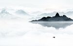 意境电视背景山水 tif分层