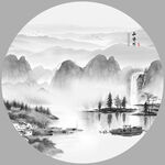 水墨远山