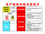 生产现场风险点告知卡