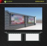 户外墙公告栏 中式校园宣传栏