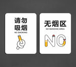 请勿吸烟 无烟区 标识牌