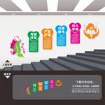 妇幼医院保健院楼梯楼道文化墙