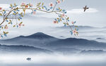 高档 高端中式山水 Tif分层