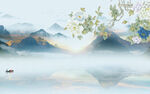 花鸟客厅新山水画 TIf分层