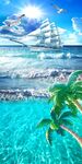 沙滩椰子树风景画玄关