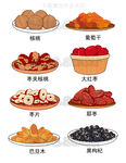 西部特产矢量图