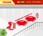 两个确立两个维护党建楼梯墙