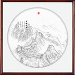 圆形风景画 