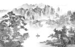 现代 新灰色山水画 TiF分层