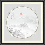 圆形山水画