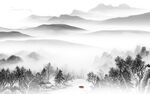 中式 灰色人气山水 TIf分层