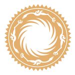 太阳鸟纹样矢量设计金色