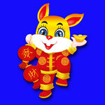 兔年门画