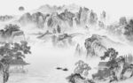 高雅 现代灰色山水 Tif分层