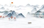 中国风现代高端山水 TIF分层