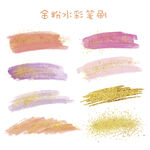 金粉水彩笔刷标题背景