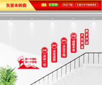 公司楼梯文化墙