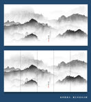 黑白水墨画