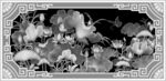 荷花壁画