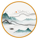 抽象圆形画