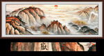 五岳独尊国画泰山日出办公室挂画