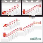 党史党的光辉历程楼梯楼道文化墙