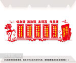 党员会议室文化墙设计图